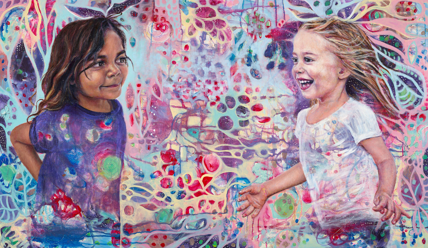 'Universal Love ~ Colours of the World Weave Through Us' Original Oil on Linen
