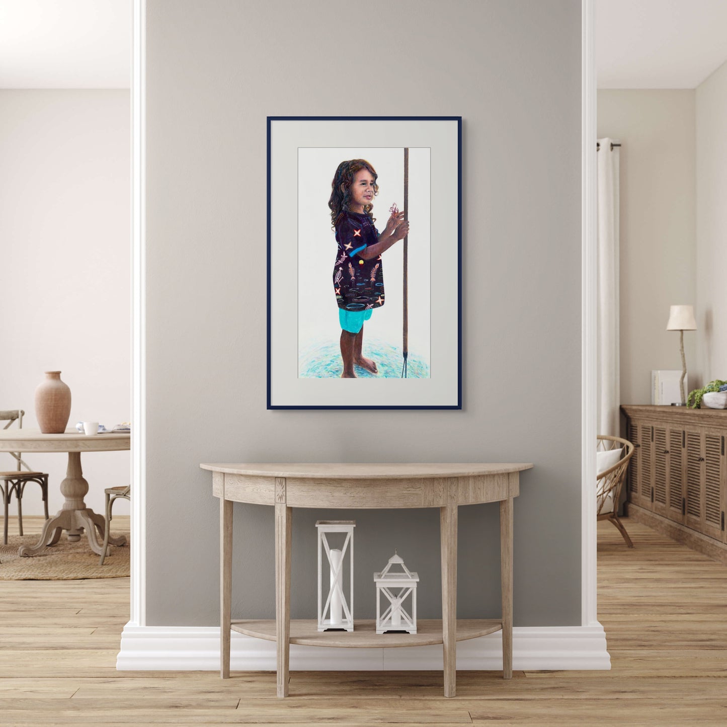 'Connected To My Ancestors, Spear Boy Dante 'O' Limited Edition Print Reproduction by Tanya Cole