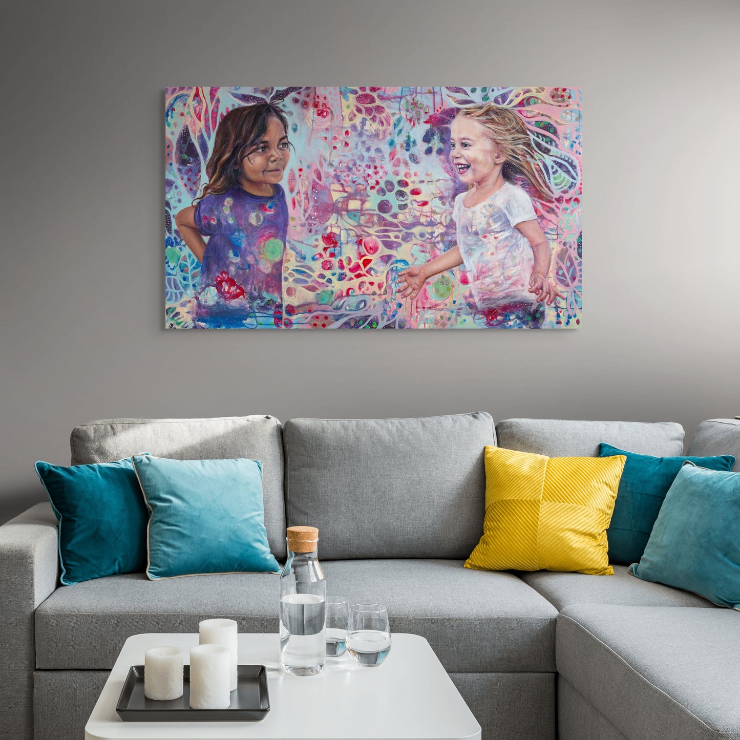 'Universal Love ~ Colours of the World Weave Through Us' Original Oil on Linen
