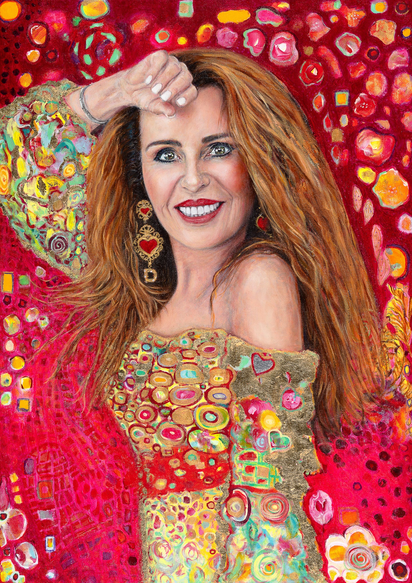 ‘Dianne Laurance ~ In Love With Life' Original Oil/Gold Leaf on Canvas (SOLD)