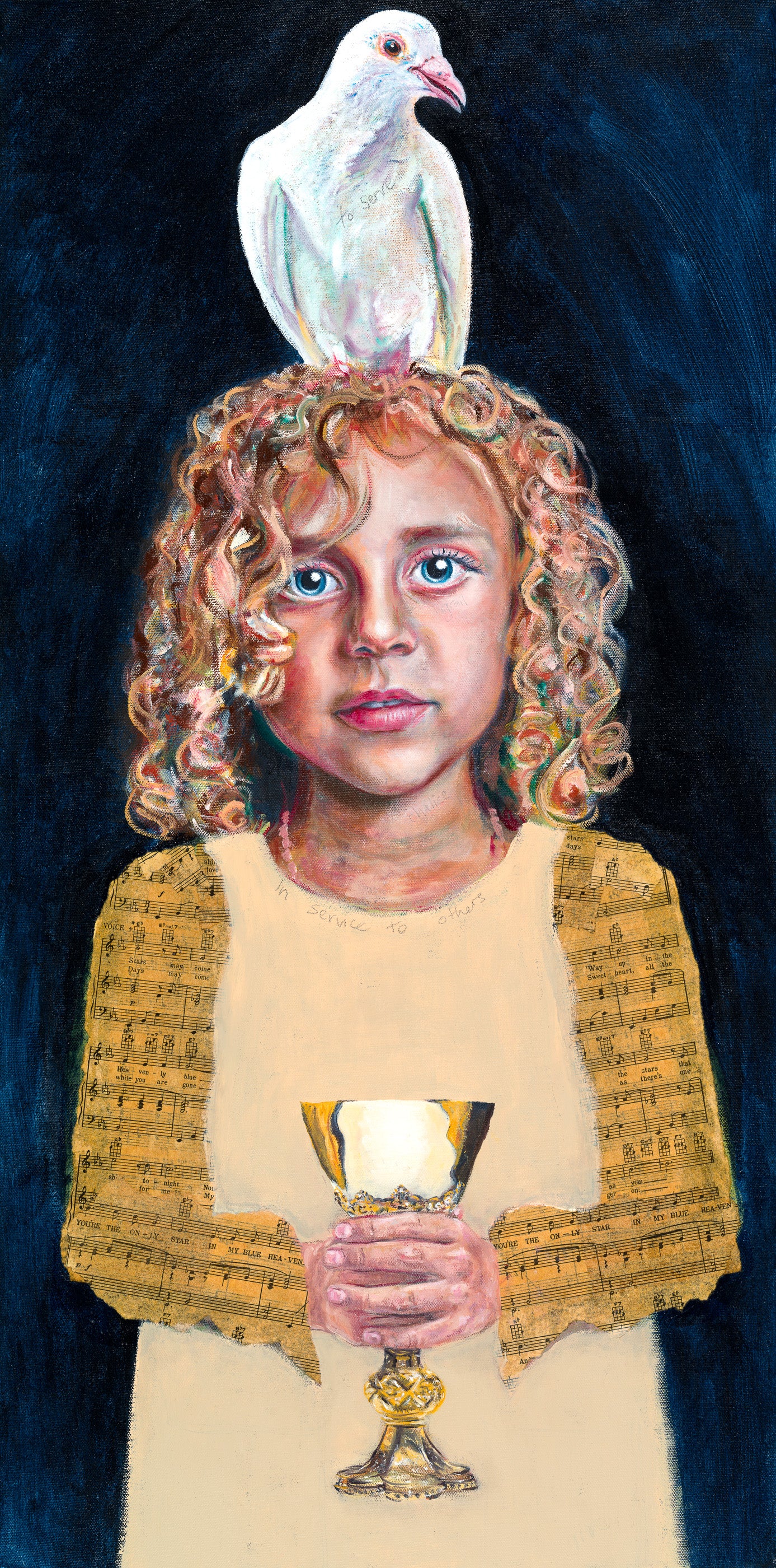 'To Serve ~ In My Blue Heaven' Limited Edition Print Reproduction by Tanya Cole