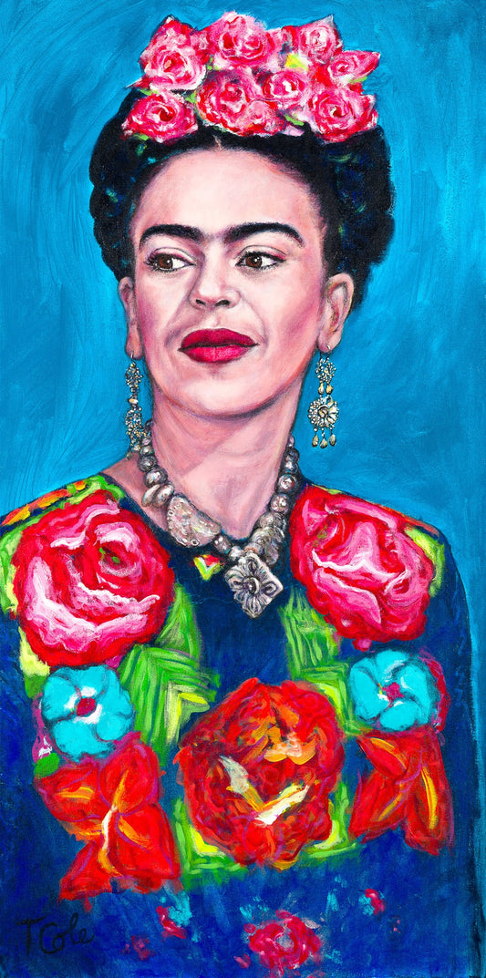 Frida Kahlo Print ‘Frida Reflecting’ Limited Edition Print Reproduction by Tanya Cole