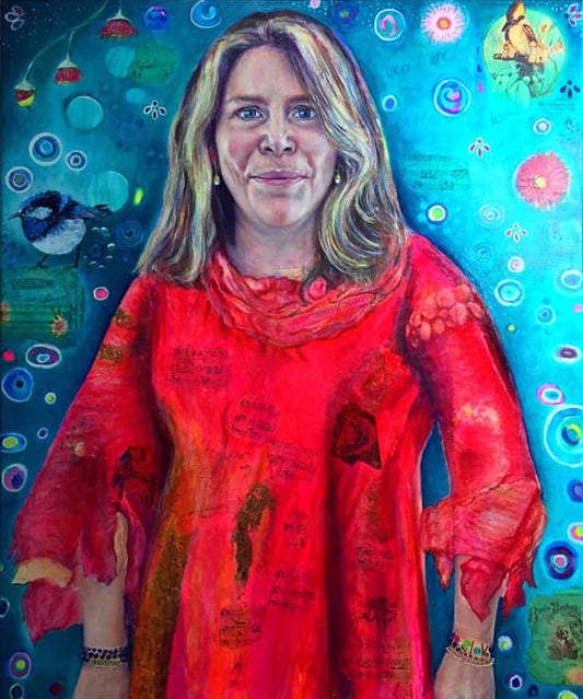 ‘Nuts About Us' Original Oil/Mixed Media/Gold Leaf on Canvas (SOLD Commissioned Painting))