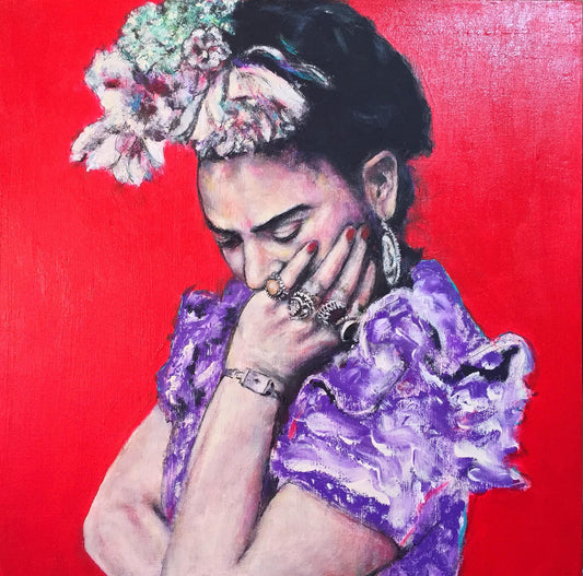 Contemplating Frida Limited Edition Giclee Print Reproduction by Tanya Cole