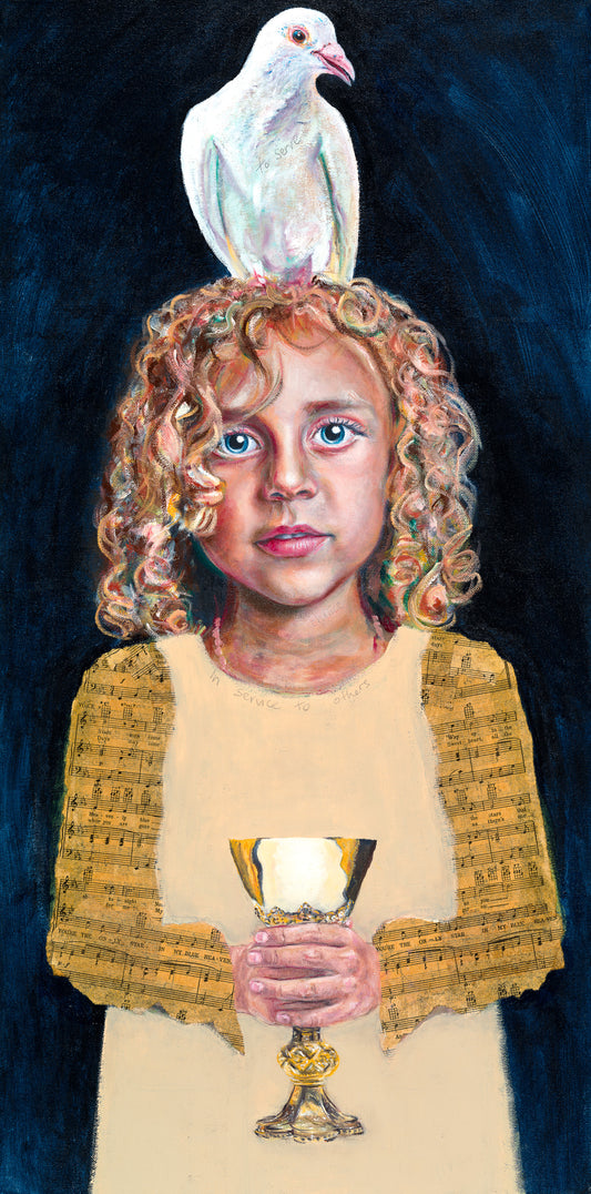 'To Serve ~ In My Blue Heaven' Limited Edition Print Reproduction by Tanya Cole